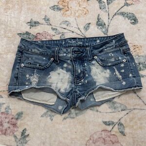 LONDONJEAN Light Blue Distressed Jean Shorts